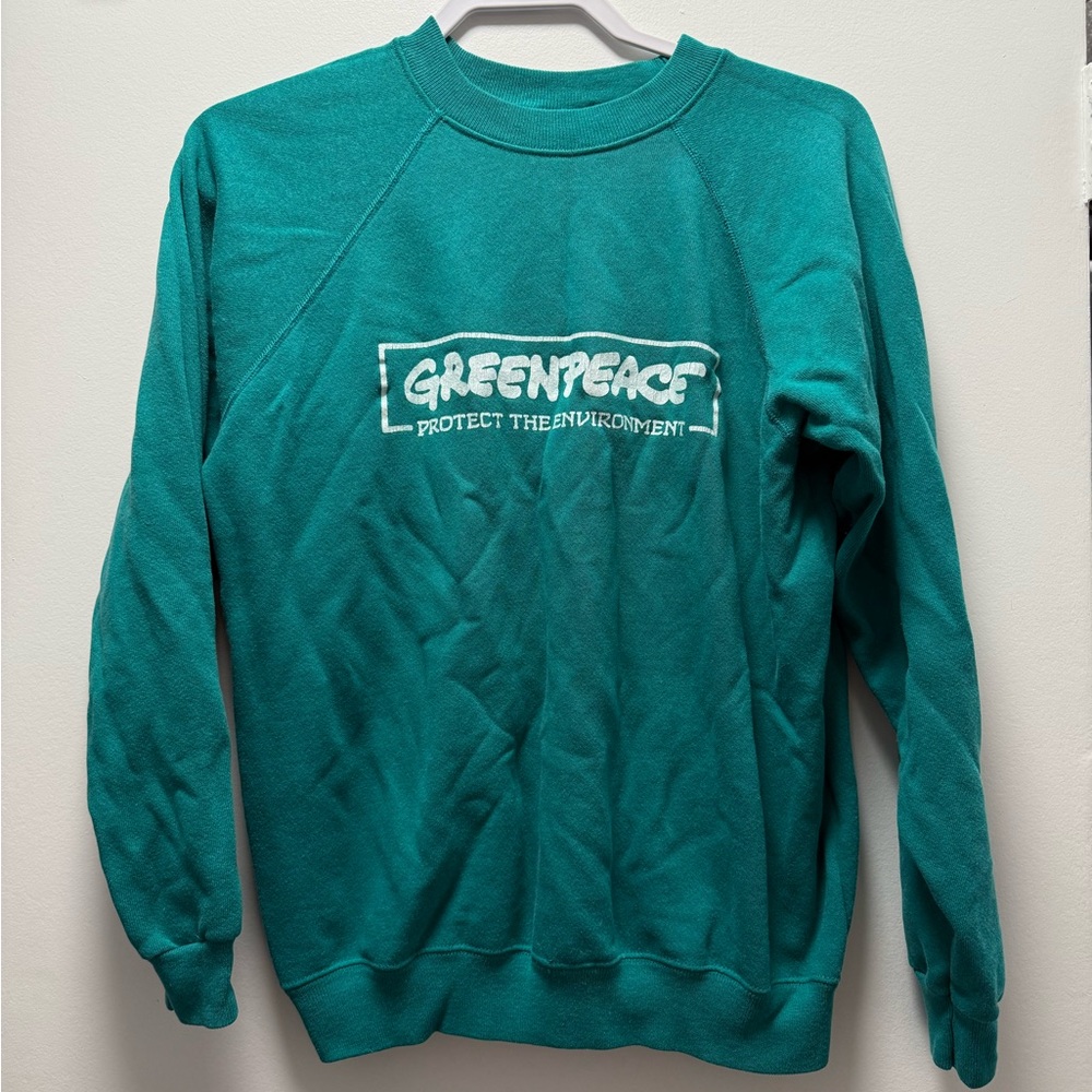 Greenpeace Vintage Teal Sweater